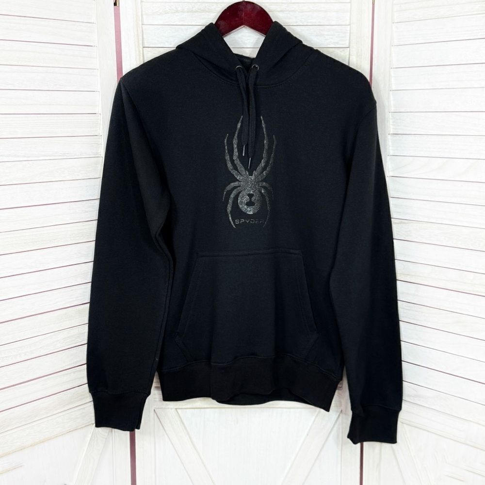 Spyder Base‎ Camp Graphic Print Pullover Hoodie Sweatshirt Black Small